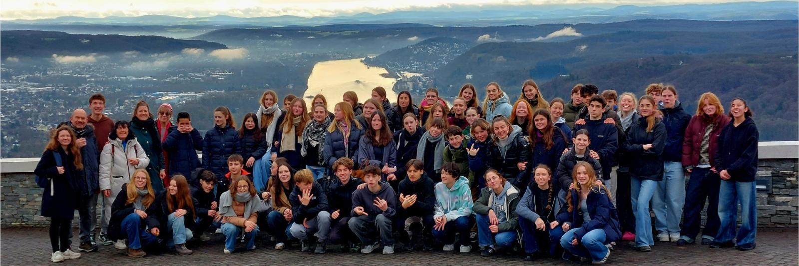 Gruppenfoto Lille-Köln auf dem Drachenfels