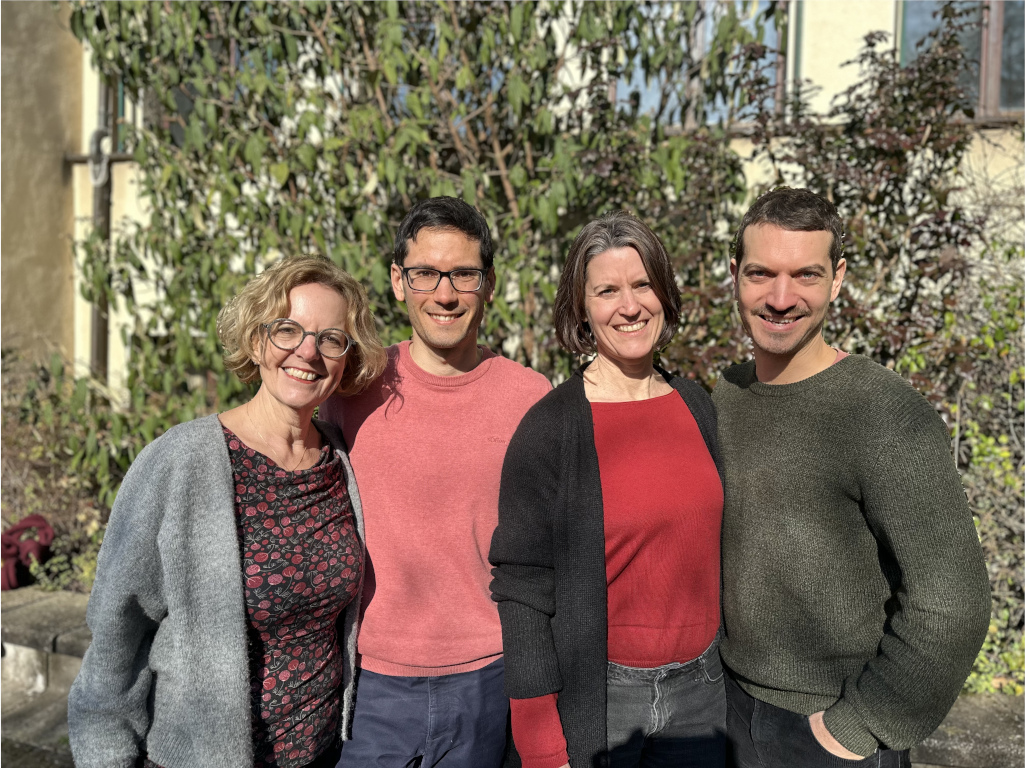 Das Beratungsteam: Johanna Zimmer, Colin Nolan, Dr. Jana Birk und Dr. Thomas Spies (v.l.n.r.)